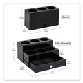 Perforated Roll & Hand Towels | Mind Reader SYRUPH9-BLK 12.5 in. x 5 in. x 7 in. 9-Compartment Foundation Collection Nested Syrup Countertop Bottle Organizer - Black image number 1