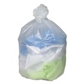 High-Density Trash Bags | Ultra Plus 1506991 43 in. x 48 in. 56-Gallon 16 mic. Can Liners - Natural (200/Carton) image number 1