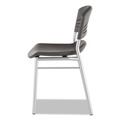 Indoor Seating | Iceberg 64517 18 in. Seat Height Supports Up to 225 lbs. CafeWorks Chair - Graphite Seat/Back, Silver Base (2/Carton) image number 3