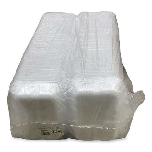 Food Containers & Lids | GEN 20KWH 12 in. x 8.7 in. x 2.45 in. No. 20K Foam Meat Trays - White (125/Carton) image number 0