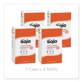 Soap Refills | GOJO Industries 7255-04 2000 mL NATURAL ORANGE Pumice Hand Cleaner Refill - Citrus Scent (4/Carton) image number 2