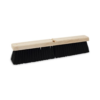 Boardwalk BWK20618 3 in. Medium Weight Polypropylene Bristles 18 in. Brush Floor Brush Head - Black