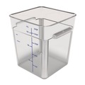 Food Storage Containers & Lids | Carlisle 1195507 11.13 in. x 11.13 in. x 12.58 in. 18 qt. Squares Polycarbonate Food Storage Container - Clear image number 0