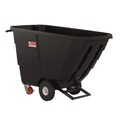 Cube & Tilt Trucks | Suncast Commercial RMTTLD504F1D 0.5 cu. Yd. 850 lbs. Capacity Light Duty Tilt Truck - Black image number 2