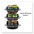 Condiment Organizers | Mind Reader TEASWIV3T-BLK 6.75 in. x 6.75 in. x 11.5 in. 3-Tier 12-Compartment Anchor Collection Tea and Condiment Carousel Countertop Organizer - Black image number 2