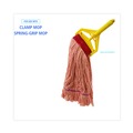 Mop Heads | Boardwalk BWK503OR Super Loop Cotton/Synthetic Fiber Wet Mop Head - Large, Orange (12/Carton) image number 6