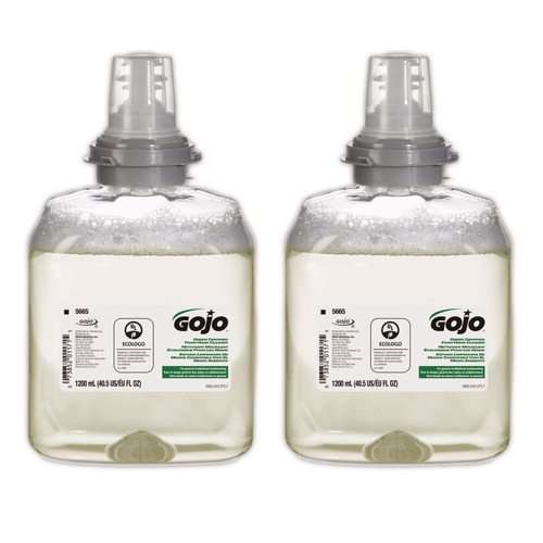 Soap Refills | GOJO Industries 5665-02 Unscented Green Certified 1200 mL Foam Hand Cleaner Refills (2/Carton) image number 0