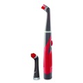 Brushes | Rubbermaid 2057486 Reveal Power Scrubber Red/White Nylon Bristles 1.73-in Brush Red Plastic Handle image number 0