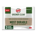 Scouring Pads & Sticks | Scotch-Brite 7100290143 2.6 in. x 3.3 in. 0.7 in. Thick Greener Clean Non-Scratch Scrub Sponge - White (3/Pack) image number 0