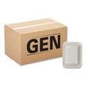 Food Containers & Lids | GEN 8PWH 10.8 in. x 8.82 in. x 1.5 in. #8P Meat Trays - White (200/Carton) image number 0