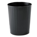 Indoor Waste Receptacles | Safco 9604BL 6 Gallon Round Steel Wastebaskets - Black image number 0