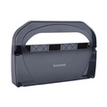 Toilet Seat Cover Dispensers | Boardwalk TS510SBBW 17.25 in. x 3.13 in. x 11.75 in. Toilet Seat Cover Dispenser - Smoke Black image number 2
