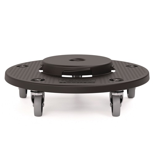 Dollies | Suncast Commercial TCUDOLLY2A 20.75 in. x 6.5 in. 350 lbs. Capacity Utility Trash Can Dolly - Black (2/Pack) image number 0
