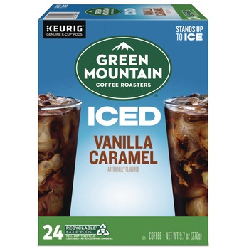 CAFFEINATED | Green Mountain Coffee 5000359623 Brew Over Ice Coffee K-Cups - Vanilla Caramel (24/Box)