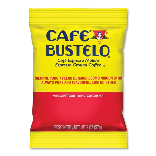 Coffee - Caffeinated | Cafe Bustelo 7447101014 2 oz. Espresso Coffee Fraction Pack (30/Carton) image number 0