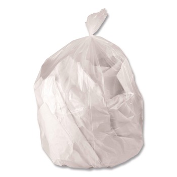 Heritage H6639HC R01 33 in. x 39 in. 0.65 mil. 33-Gallon Roll Linear Low-Density Can Liners - Clear (250/Carton)