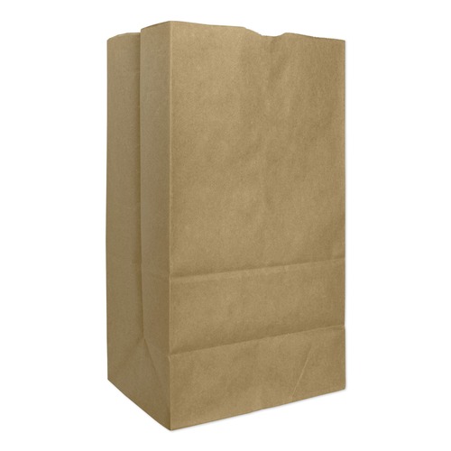 Grocery Bags | Ross & Wallace Paper Products 130326 8.25 in. x 5.25 in. x 16.13 in. #25 Squat Size Extra-Heavy-Duty Grocery Paper Bags - Kraft (500/Bundle) image number 0