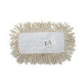 Mop Heads | Boardwalk BWK1312 12 in. x 5 in. Cotton Dust Mop Head - White image number 1