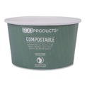 Food Containers & Lids | Eco-Products EP-BSC12-WA 4.05 in. x 2.5 in. 12 oz. World Art Renewable and Compostable Paper Food Container - Green (500/Carton) image number 1