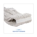 Mop Heads | Boardwalk BWK220CCT 20 oz. Premium Cut-End Cotton Wet Mop Heads - White (12/Carton) image number 7