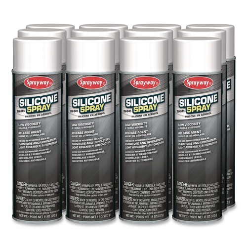 Lubricants & Penetrants | Sprayway 1000007771 20 oz. Can Silicone Spray (12/Carton) image number 0