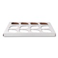 Bakery Boxes & Containers | SCT 10016 9.88 in. x 13.88 in. x 0.88 in. 12-Compartments Paper Cupcake Holder Inserts - White/Brown (200/Bundle) image number 1