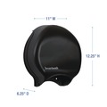Toilet Tissue Dispensers | Boardwalk R2000BKBW 11 in. x 6.25 in. x 12.25 in. Single Jumbo Toilet Tissue Dispenser - Black image number 6