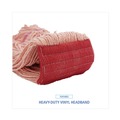 Mop Heads | Boardwalk BWK503OR Super Loop Cotton/Synthetic Fiber Wet Mop Head - Large, Orange (12/Carton) image number 6