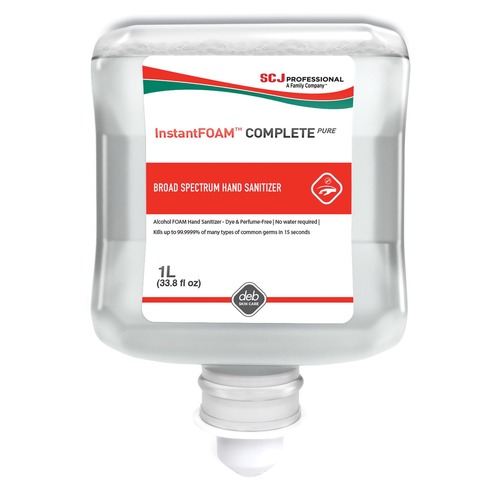 Hand Sanitizers | SC Johnson 10691240071003 1 L InstantFOAM COMPLETE PURE Alcohol Hand Sanitizer Refill - Fragrance-Free (6/Carton) image number 0