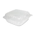Food Containers & Lids | Dart C95PST1 ClearSeal 9.3 in. x 8.8 in. x 3 in. Hinged-Lid Plastic Containers - Clear (200/Carton) image number 3