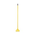 Mops | Boardwalk BWK400MBC 60 in. Metal/Polypropylene Handle Cotton/Rayon/Synthetic Head Looped End Mop Kit - Medium, Blue/Yellow (1-Kit) image number 3