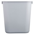 Indoor Waste Receptacles | Rubbermaid Commercial FG295500GRAY 3.5-Gallon Rectangular Deskside Plastic Wastebasket - Gray image number 1