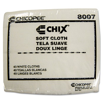  | Chix 8007 13 in. x 15 in. Soft Cloths - White (1200/Carton)