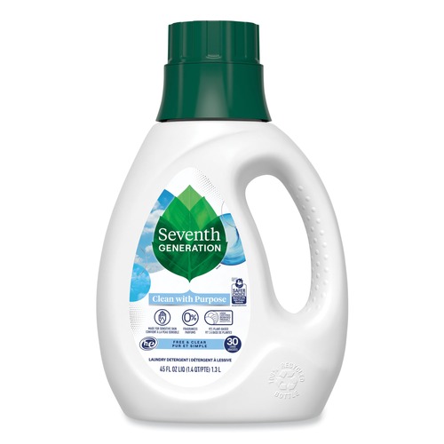 Laundry Detergents | Seventh Generation 10732913450661 45 oz. Bottle Natural Liquid Laundry Detergent - Fragrance Free (6/Carton) image number 0
