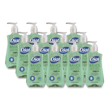  | Dial Professional DIA 33256 Basics 7.5 oz Pump Bottle MP Free Liquid Hand Soap - Unscented (12/Carton)