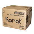 Cups | Karat C-KRC508 8 oz Ripple Hot Cups - Kraft/White (500/Carton) image number 0
