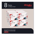 Perforated Roll & Hand Towels | WypAll 41083 12.5 in. x 10 in. 1/4 Fold X60 Cloths - White (70/Pack, 8 Packs/Carton) image number 3