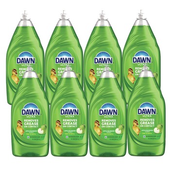Dawn 80847487 38 oz Ultra Antibacterial Dishwashing Liquid - Apple Blossom Scent (8/Carton)