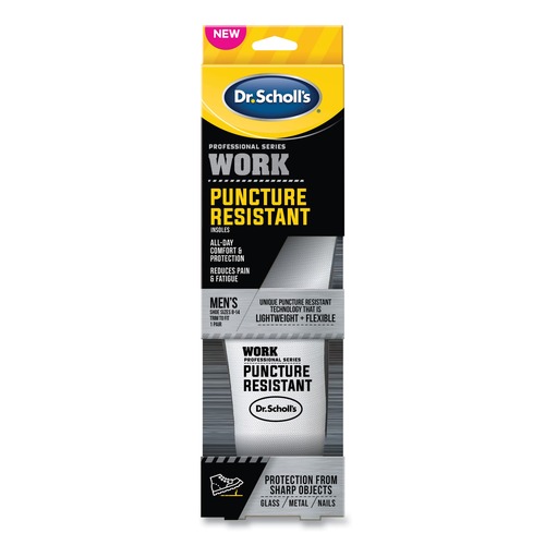 Footwear | Dr. Scholl's 90000332 Professional Series Work Puncture Resistant Insoles for Men - Men's Size 8 to 14, Black (1-Pair) image number 0