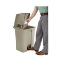 Indoor Waste Receptacles | Safco 9922TN 17 Gallon Large Capacity Plastic Step-On Receptacle - Tan image number 2