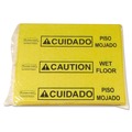 Sorbents | Rubbermaid Commercial FG425200YEL 16.5 in. x 20 in. 16 oz. Caution Wet Floor Over-the-Spill Pad (22 Sheets/Pack) image number 3