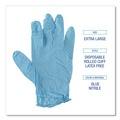 Janitorial Disposable & Single Use Gloves | Boardwalk 382XXLBXA 9.5 in. Long 5 mil. Thick Powder-Free Disposable Examination Nitrile Gloves - XX-Large Blue (100/Box) image number 5