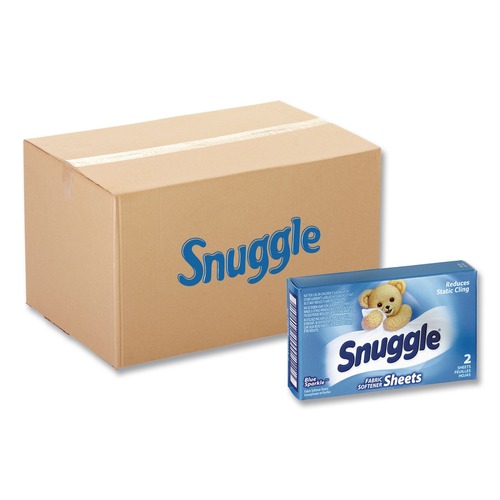 Fabric Softener & Starch | Snuggle VEN 2979929 Vend-Design Fabric Softener Sheets - Blue Sparkle (2/Box, 100 Boxes/Carton) image number 0