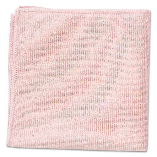 Cleaning Cloths & Wipes | Rubbermaid Commercial 1820581 16 in. x 16 in. Microfiber Cleaning Cloths - Pink (24/Pack) image number 0