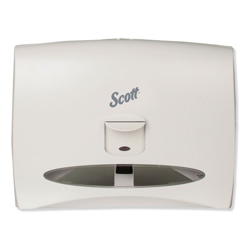 Toilet Seat Cover Dispensers | Scott 09505 17.5 in. x 2.25 in. x 13.25 in. Personal Seat Cover Dispenser - White image number 0