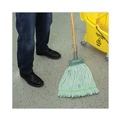 Mop Heads | Boardwalk BWKMWTLGCT Microfiber Looped-End Wet Mop Head - Large, Green (12/Carton) image number 8