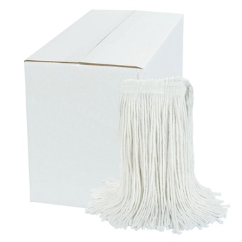 Boardwalk BWK2024RCT #24 Cut-End Rayon Wet Mop Head - White (12/Carton)