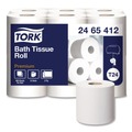 Perforated Roll & Hand Towels | Tork 2465412 Premium 2-Ply Septic Safe Poly-Pack Bath Tissue - White (48/Carton) image number 2
