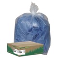 Low-Density Trash Bags | Earthsense Commercial 1507731 33 in. x 39 in. 33-Gallon 1.25 mil. Linear Low Density Clear Recycled Can Liners - Clear (100/Carton) image number 1