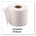 Perforated Roll & Hand Towels | GEN GEN15001PLY 1-Ply Small Roll Septic-Safe Bath Tissue - White (60 Rolls/Carton) image number 6